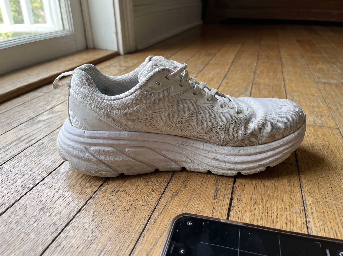 A chunky cushioned sneaker