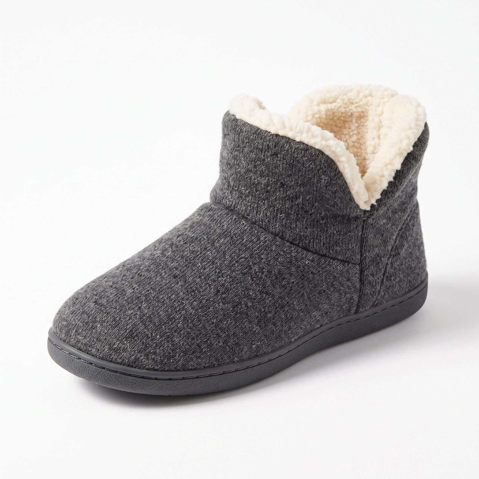 Ample Cozy charcoal closed slipper